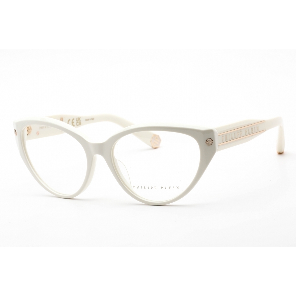 NWT PHILIPP PLEIN VPP052M 03GF Shiny Cream Eyeglasses